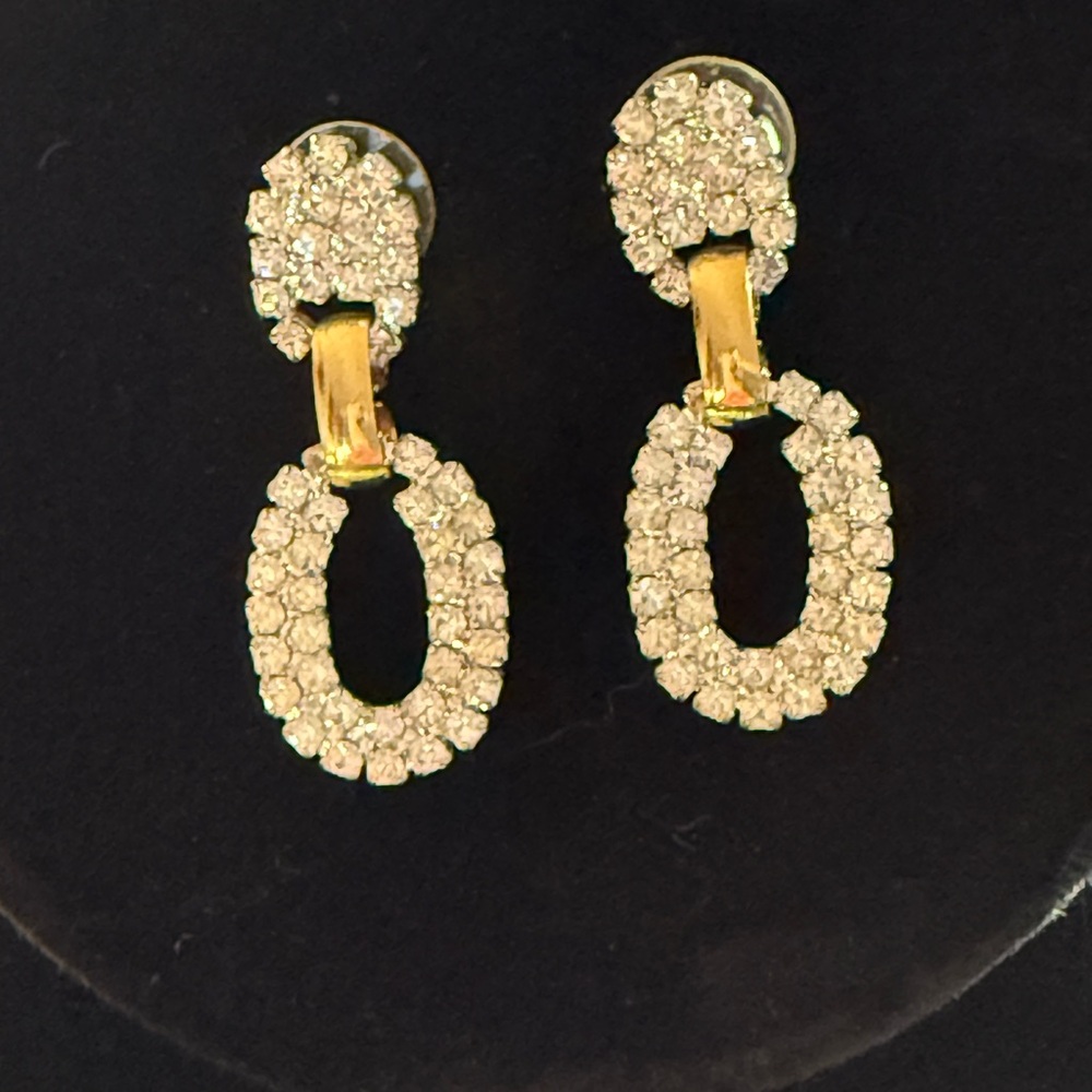 Vintage Glam Statement Rhinestone Dangle Earrings